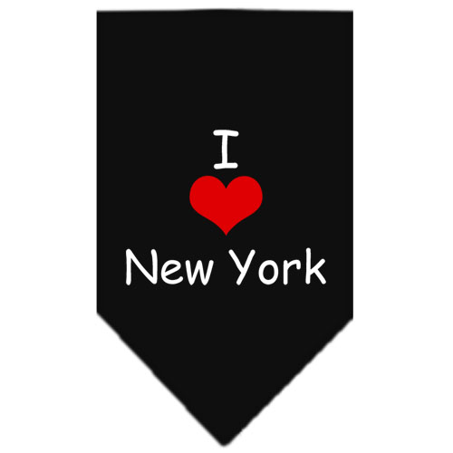 I Heart New York Screen Print Bandana Black Small